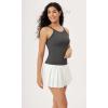 imageODODOS Seamless Tank for Women Ribbed Strappy Sleeveless Shirts Scoop Neck Cami TopsCharcoal