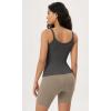 imageODODOS Seamless Tank for Women Ribbed Strappy Sleeveless Shirts Scoop Neck Cami TopsCharcoal