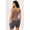 imageODODOS Seamless Tank for Women Ribbed Strappy Sleeveless Shirts Scoop Neck Cami TopsClove