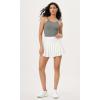 imageODODOS Seamless Tank for Women Ribbed Strappy Sleeveless Shirts Scoop Neck Cami TopsGray