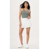 imageODODOS Seamless Tank for Women Ribbed Strappy Sleeveless Shirts Scoop Neck Cami TopsGreen Milieu