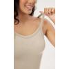 imageODODOS Seamless Tank for Women Ribbed Strappy Sleeveless Shirts Scoop Neck Cami TopsMushroomtaupecharcoal