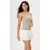 imageODODOS Seamless Tank for Women Ribbed Strappy Sleeveless Shirts Scoop Neck Cami TopsMushroomtaupecharcoal