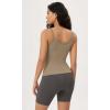 imageODODOS Seamless Tank for Women Ribbed Strappy Sleeveless Shirts Scoop Neck Cami TopsTaupe