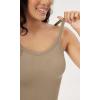 imageODODOS Seamless Tank for Women Ribbed Strappy Sleeveless Shirts Scoop Neck Cami TopsTaupe