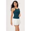 imageODODOS Seamless Tank for Women Ribbed Strappy Sleeveless Shirts Scoop Neck Cami TopsTeal