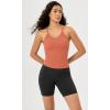 imageODODOS Womens Crop 3Pack Seamless RibKnit Camisole Crop Tank Tops1beigecoralteal