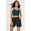imageODODOS Womens Crop 3Pack Seamless RibKnit Camisole Crop Tank Tops1beigecoralteal