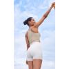 imageODODOS Womens Crop 3Pack Seamless RibKnit Camisole Crop Tank Tops1mushroomtaupecharcoal