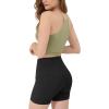 imageODODOS Womens Crop 3Pack Seamless RibKnit Camisole Crop Tank TopsAcid Wash Dusty Olivechocolate
