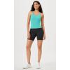 imageODODOS Womens Crop 3Pack Seamless RibKnit Camisole Crop Tank TopsAquaorangecyan Blue