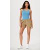 imageODODOS Womens Crop 3Pack Seamless RibKnit Camisole Crop Tank TopsAquaorangecyan Blue