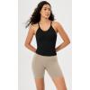 imageODODOS Womens Crop 3Pack Seamless RibKnit Camisole Crop Tank TopsBlack3 Pack