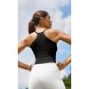 imageODODOS Womens Crop 3Pack Seamless RibKnit Camisole Crop Tank TopsBlack3 Pack