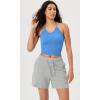 imageODODOS Womens Crop 3Pack Seamless RibKnit Camisole Crop Tank TopsBlacknavyblue
