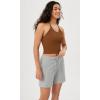 imageODODOS Womens Crop 3Pack Seamless RibKnit Camisole Crop Tank TopsBrunetteclaymushroom