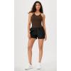 imageODODOS Womens Crop 3Pack Seamless RibKnit Camisole Crop Tank TopsBrunetteclaymushroom