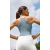 imageODODOS Womens Crop 3Pack Seamless RibKnit Camisole Crop Tank TopsCharcoaldusty Bluebark