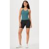 imageODODOS Womens Crop 3Pack Seamless RibKnit Camisole Crop Tank TopsClaretoceansky Blue