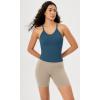 imageODODOS Womens Crop 3Pack Seamless RibKnit Camisole Crop Tank TopsClaretoceansky Blue