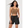 imageODODOS Womens Crop 3Pack Seamless RibKnit Camisole Crop Tank TopsIvorystar Whiteermine