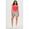 imageODODOS Womens Crop 3Pack Seamless RibKnit Camisole Crop Tank TopsNeon Pinkgreenorange