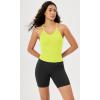 imageODODOS Womens Crop 3Pack Seamless RibKnit Camisole Crop Tank TopsNeon Pinkgreenorange