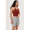 imageODODOS Womens Crop 3Pack Seamless RibKnit Camisole Crop Tank TopsOatmealbarn Redbrunette