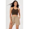 imageODODOS Womens Crop 3Pack Seamless RibKnit Camisole Crop Tank TopsOatmealbarn Redbrunette