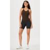imageODODOS Womens Crop 3Pack Seamless RibKnit Camisole Crop Tank TopsOatmealbarn Redbrunette