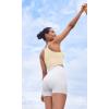 imageODODOS Womens Crop 3Pack Seamless RibKnit Camisole Crop Tank TopsOchreclayoatmeal