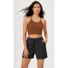 imageODODOS Womens Crop 3Pack Seamless RibKnit Camisole Crop Tank TopsOchreclayoatmeal