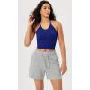 imageODODOS Womens Crop 3Pack Seamless RibKnit Camisole Crop Tank TopsPhloxsea Greenlapis
