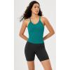 imageODODOS Womens Crop 3Pack Seamless RibKnit Camisole Crop Tank TopsPhloxsea Greenlapis