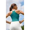 imageODODOS Womens Crop 3Pack Seamless RibKnit Camisole Crop Tank TopsPhloxsea Greenlapis