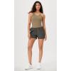 imageODODOS Womens Crop 3Pack Seamless RibKnit Camisole Crop Tank TopsTaupemurmurseedling