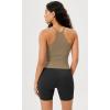 imageODODOS Womens Crop 3Pack Seamless RibKnit Camisole Crop Tank TopsTaupemurmurseedling