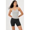 imageODODOS Womens Crop 3Pack Seamless RibKnit Camisole Crop Tank TopsTaupemurmurseedling
