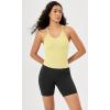 imageODODOS Womens Crop 3Pack Seamless RibKnit Camisole Crop Tank TopsTeacustardserenity