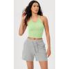 imageODODOS Womens Crop 3Pack Seamless RibKnit Camisole Crop Tank TopsWatermelonemeraldmint