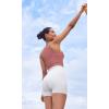 imageODODOS Womens Crop 3Pack Seamless RibKnit Camisole Crop Tank TopsWatermelonemeraldmint