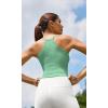 imageODODOS Womens Crop 3Pack Seamless RibKnit Camisole Crop Tank TopsWatermelonemeraldmint