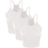 imageODODOS Womens Crop 3Pack Seamless RibKnit Camisole Crop Tank TopsWhite3 Pack