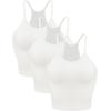 imageODODOS Womens Crop 3Pack Seamless RibKnit Camisole Crop Tank TopsWhite3 Pack