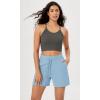 imageODODOS Womens Crop 3Pack Seamless RibKnit Camisole Crop Tank TopsWhitecharcoalmushroom