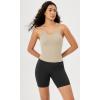 imageODODOS Womens Crop 3Pack Seamless RibKnit Camisole Crop Tank TopsWhitecharcoalmushroom