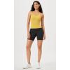 imageODODOS Womens Crop 3Pack Seamless RibKnit Camisole Crop Tank TopsWhitepurpleyellow