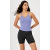 imageODODOS Womens Crop 3Pack Seamless RibKnit Camisole Crop Tank TopsWhitepurpleyellow
