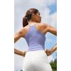 imageODODOS Womens Crop 3Pack Seamless RibKnit Camisole Crop Tank TopsWhitepurpleyellow