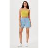 imageODODOS Womens Crop 3Pack Seamless RibKnit Camisole Crop Tank TopsWhitepurpleyellow